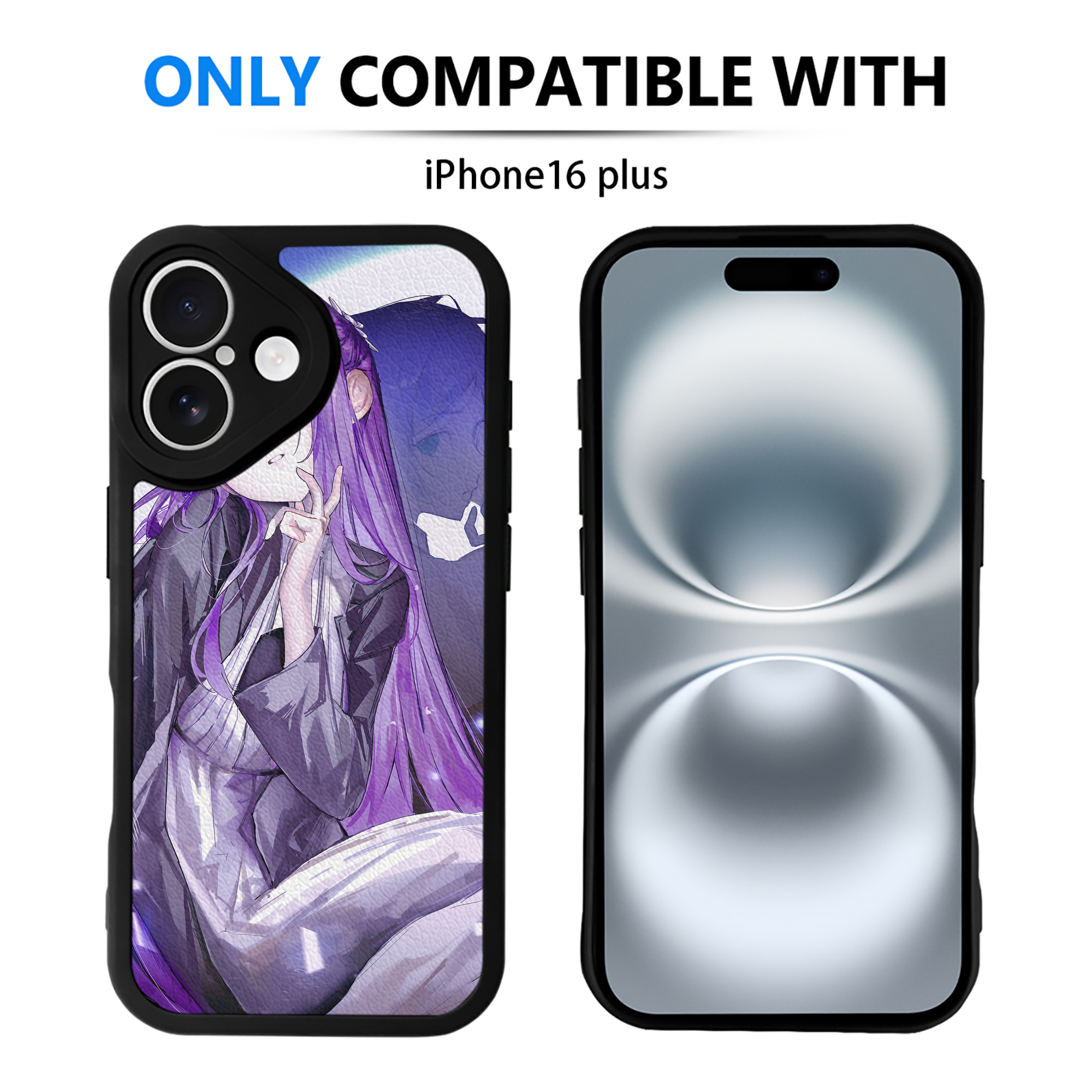 （画像用） 葬送のフリーレン Frieren 【iPhone 16シリーズ対応】シリコンスマホケース（レザー調） 材質：シリコン